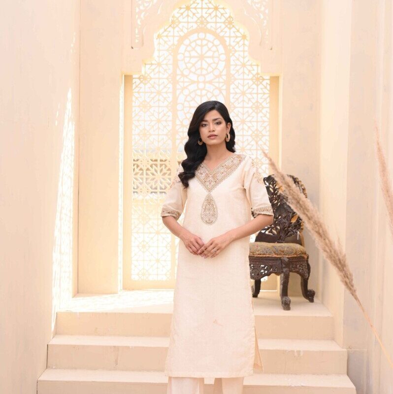 Ivory With Culottes Trouser