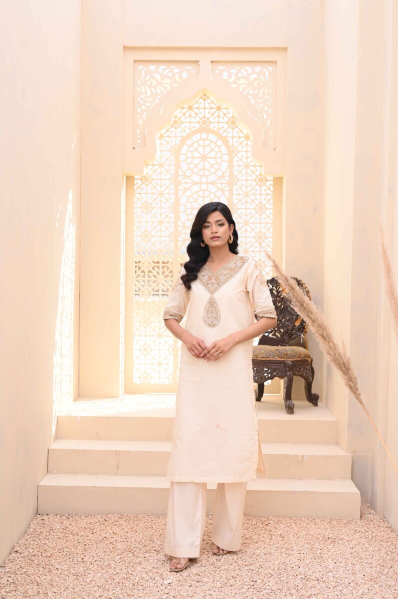 Ivory With Culottes Trouser